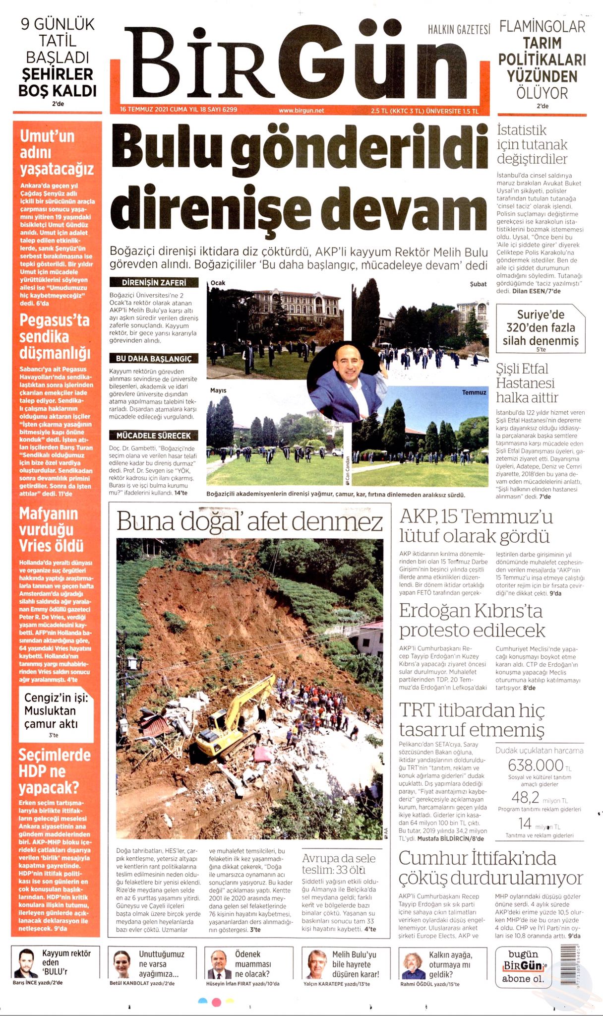 Yağış değil, beton sevdası öldürüyor!BirGün)